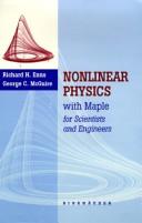 Cover of Nonlinear physics with Maple for scientists and engineers by Richard H. Enns