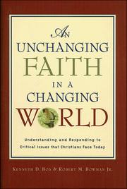Front cover of An unchanging faith in a changing world by Kenneth Boa