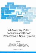 Front cover of Self-assembly, pattern formation and growth phenomena in nano-systems by Alexander A. Nepomnyashchy