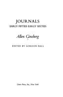 Cover of Journals by Allen Ginsberg