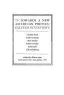 Front cover of Towards a new American poetics by Ekbert Faas