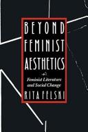 Front cover of Beyond feminist aesthetics by Rita Felski