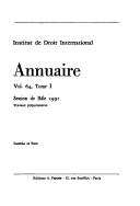 Front cover of Tableau des résolutions adoptées, 1957 - 1991 by Institut de Droit International.