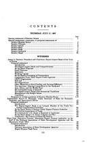 Cover of Reauthorization of the Export-Import Bank of the United States by United States. Congress. Senate. Committee on Banking, Housing, and Urban Affairs. Subcommittee on International Finance.