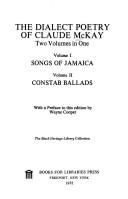 Front cover of Dialect Poetry of Claude McKay (2 Volumes in 1) by Claude McKay