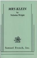 Cover of Mrs Klein by Wright, Nicholas