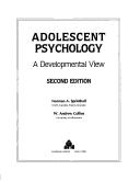 Front cover of Adolescent psychology by Norman A. Sprinthall