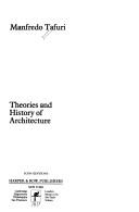 Front cover of Theories and history of architecture by Manfredo Tafuri