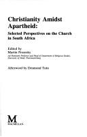 Front cover of Christianity Amidst Apartheid by Martin Prozesky