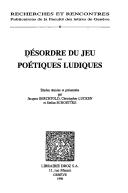 Cover of DÃ©sordre du jeu by Christopher Lucken