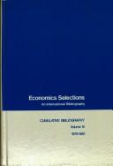 Cover of Economics selections, an international bibliography. Cumulative bibliography series I and II, 1963-1970 by Maurice B. Ballabon