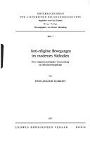 Cover of Anti-religiöse Bewegungen im modernen Südindien by Hans-Joachim Klimkeit