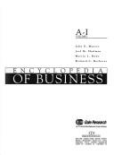 Front cover of Encyclopedia of business by John G. Maurer
