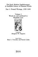 Front cover of Works by and attributed to Elizabeth Cary by Cary, Elizabeth Lady