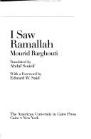 Cover of I saw Ramallah by Murīd Barghūthī