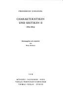 Cover of Charakteristiken und Kritiken II (1802-1829) by Friedrich von Schlegel