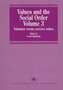 Cover of Values and Social Order by Gerard Radnitzky