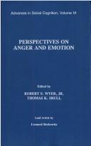 Front cover of Perspectives on anger and emotion by Robert S. Wyer