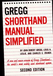 Front cover of Gregg Shorthand Manual Simplified by John Robert Gregg