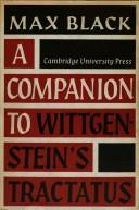 Front cover of A companion to Wittgenstein's 'Tractatus' by Max Black