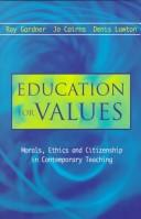 Cover of Education for values by Roy Gardner