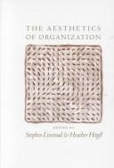 Front cover of The aesthetics of organization by Stephen Linstead