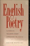 Cover of English poetry by Hopkins, David