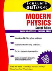 Cover of Schaum's outline of theory and problems of modern physics by Ronald Gautreau