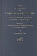 Front cover of Die Fragmente der griechischen Historiker by Felix Jacoby