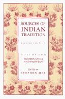 Front cover of Sources of Indian tradition by Ainslie Thomas Embree