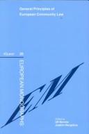 Cover of General principles of European community law by Ulf Bernitz