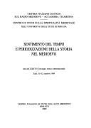 Front cover of Sentimento del tempo e periodizzazione della storia nel Medioevo by Convegno storico internazionale (36th 1999 Todi, Italy)