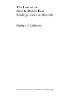 Front cover of The law of the Near & Middle East by Herbert J. Liebesny