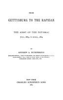 Front cover of From Gettysburg to the Rapidan by A. A. Humphreys