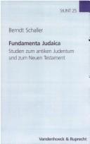 Front cover of Fundamenta Judaica by Berndt Schaller