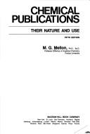 Front cover of Chemical publications by M.B Mellon