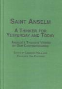 Front cover of Saint Anselm, a thinker for yesterday and today by Anselm Conference (1990 Paris, France)