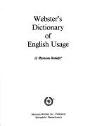 Cover of Webster's dictionary of English usage by Merriam-Webster