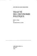 Front cover of Traicté de l'œconomie politique by Antoine de Montchrestien