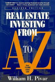 Front cover of Real estate investing from A to Z by William H. Pivar