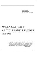 Front cover of The world and the parish by Willa Cather
