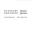 Front cover of Of poetry and poets by Richard Eberhart