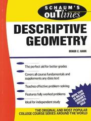 Front cover of Schaum's Outline of Descriptive Geometry (Schaum's) by M. C. Hawk
