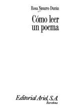 Cover of Cómo leer un poema by Rosa Navarro Durán