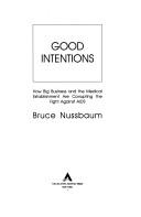 Cover of Good intentions by Bruce Nussbaum