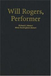 Front cover of Will Rogers, performer by Richard J. Maturi