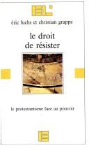 Cover of Le droit de résister by Eric Fuchs