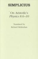 Cover of On Aristotle's "Physics 8.6-10" by Simplicius of Cilicia