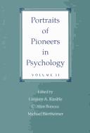 Cover of Portraits of pioneers in psychology by Gregory A. Kimble