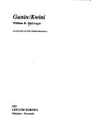 Cover of Gunin/ Kwini by William McGregor
